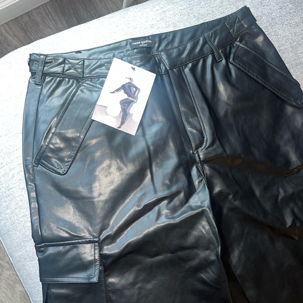 Naked Wardrobe leather cargo pants